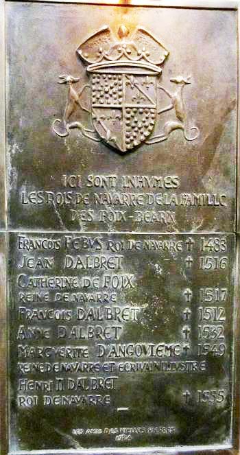Sepultures des Rois de Navarre � Lescar