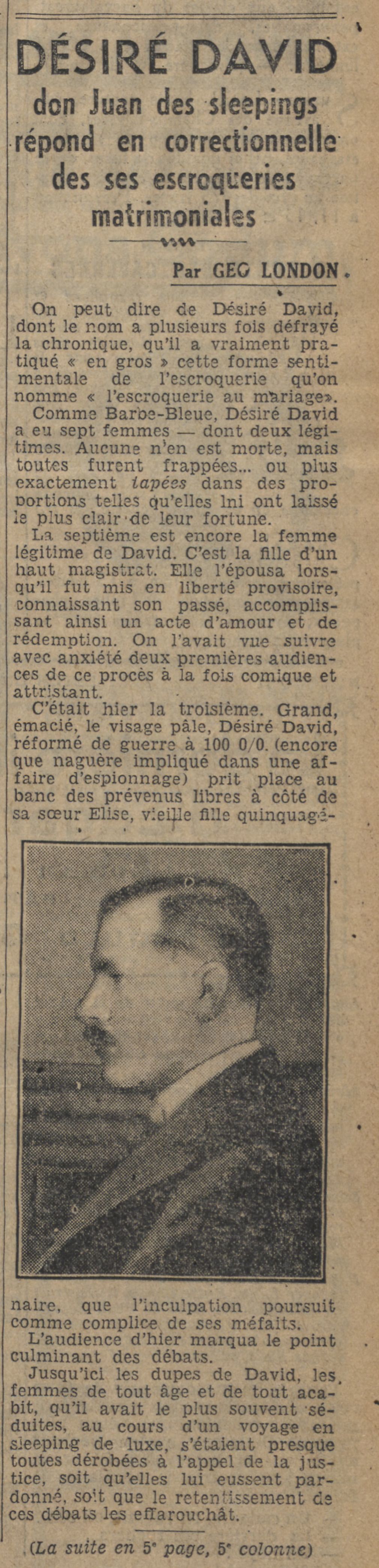 D�sir� David dans la presse