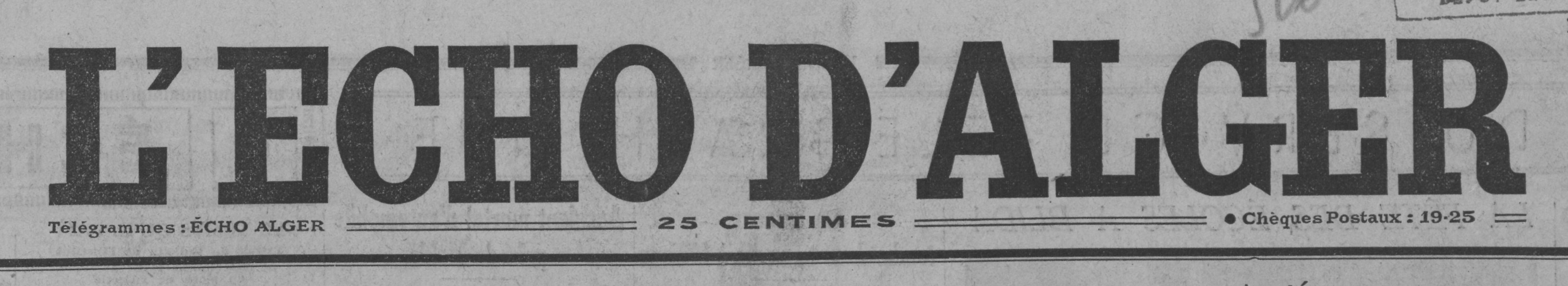 L'�cho d'Alger