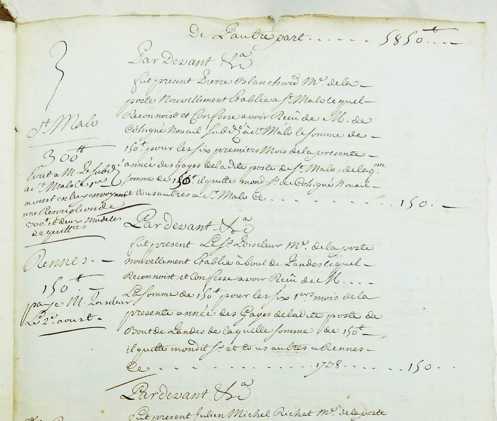 Re�u devant notaire