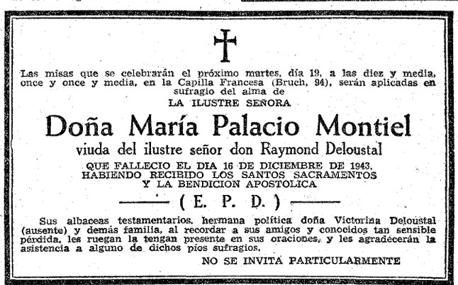 D�c�s de Maria de Palacio Montiel